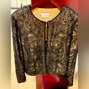 Couture Black Beaded Tank & Jacket